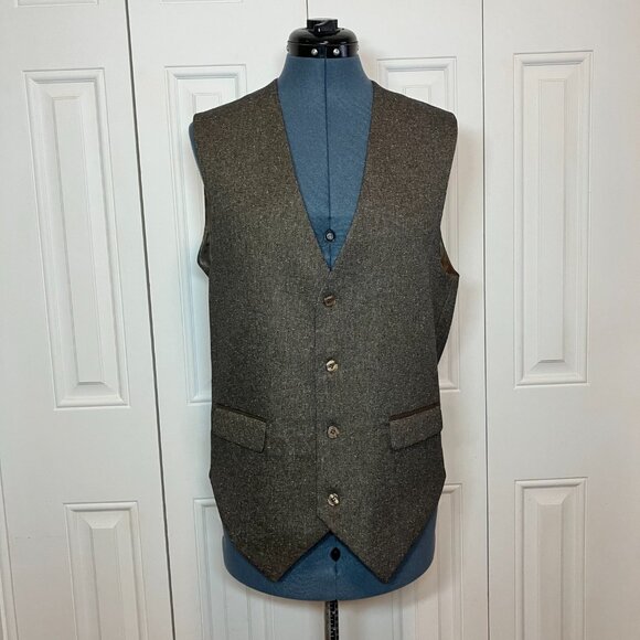 Falcone Brown Tweed 3 Piece Suit 38L NWT - Picture 9 of 16